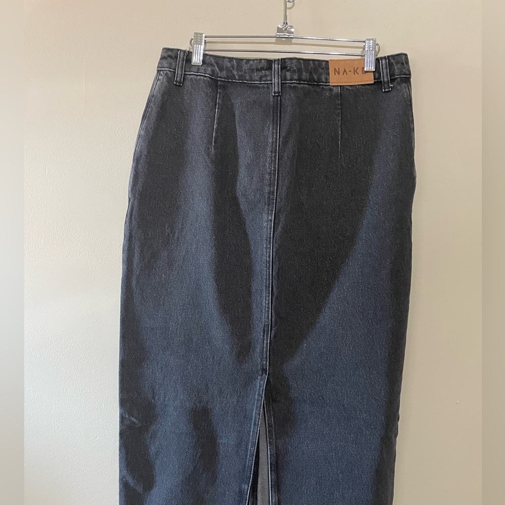 Slit detailed maxi denim skirt - Picture 6 of 6